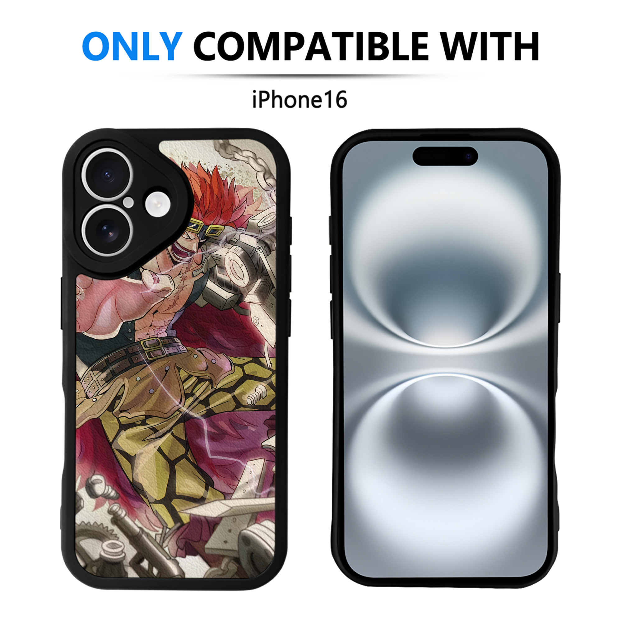 （画像用） ワンピース ONE PIECE 【iPhone 16シリーズ対応】シリコンスマホケース（レザー調） 材質：シリコン